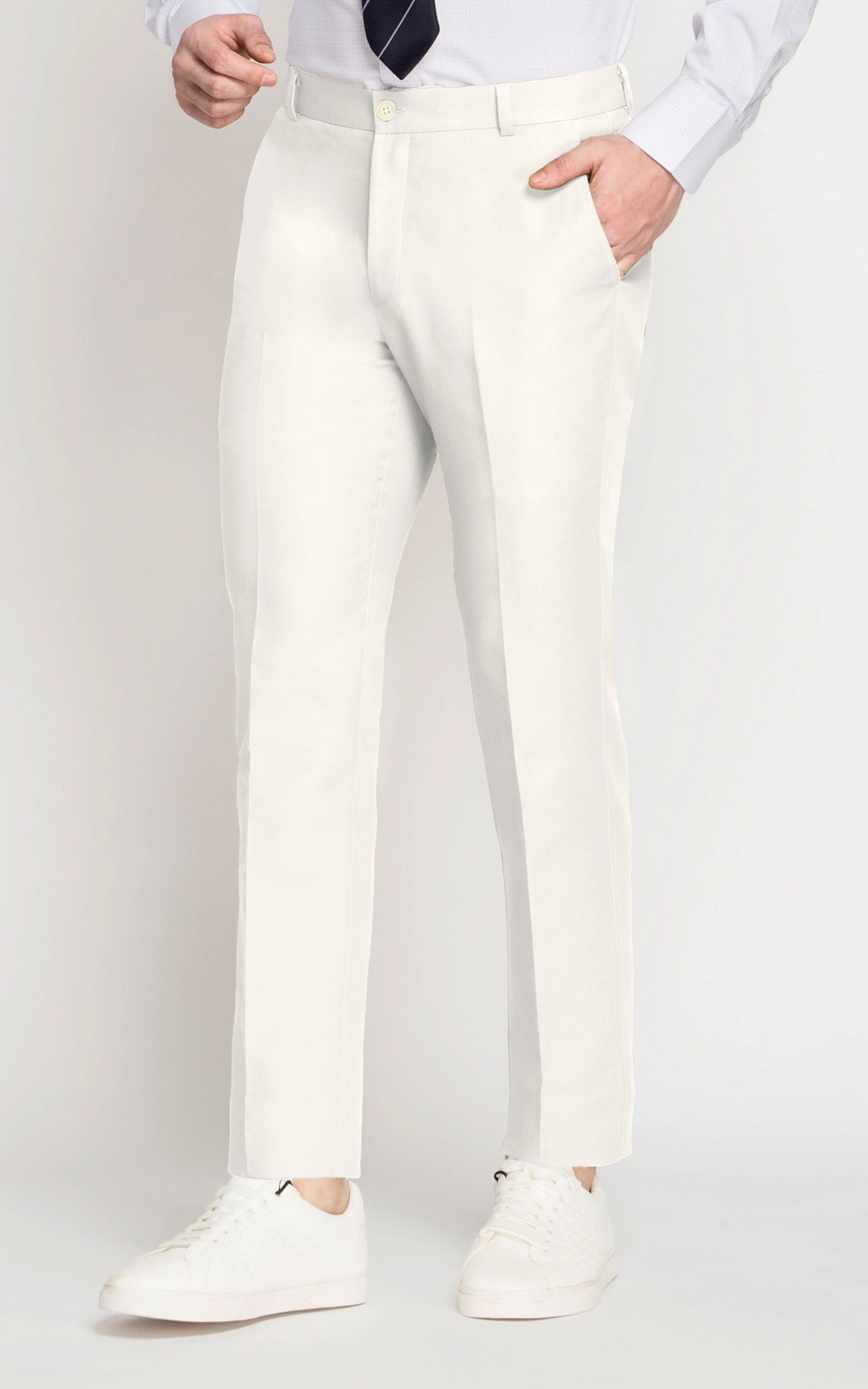 Vegas Ivory Cotton Pants