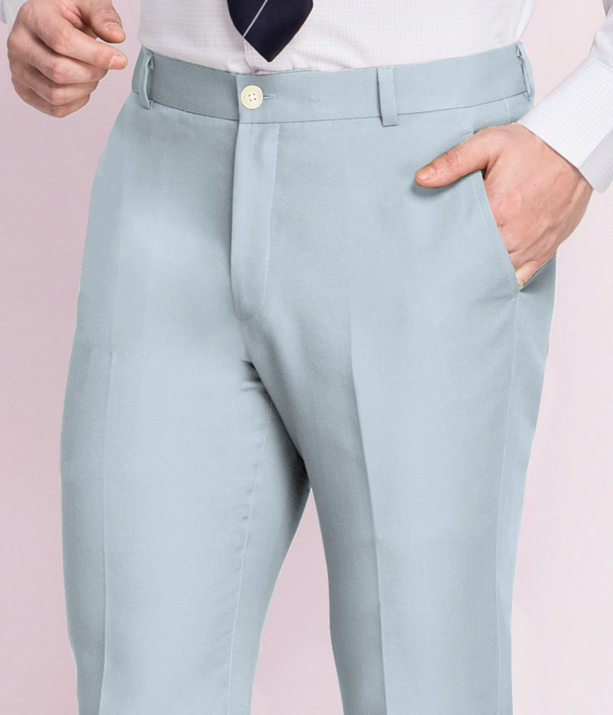 Florida Sky Blue Cotton Pants-1