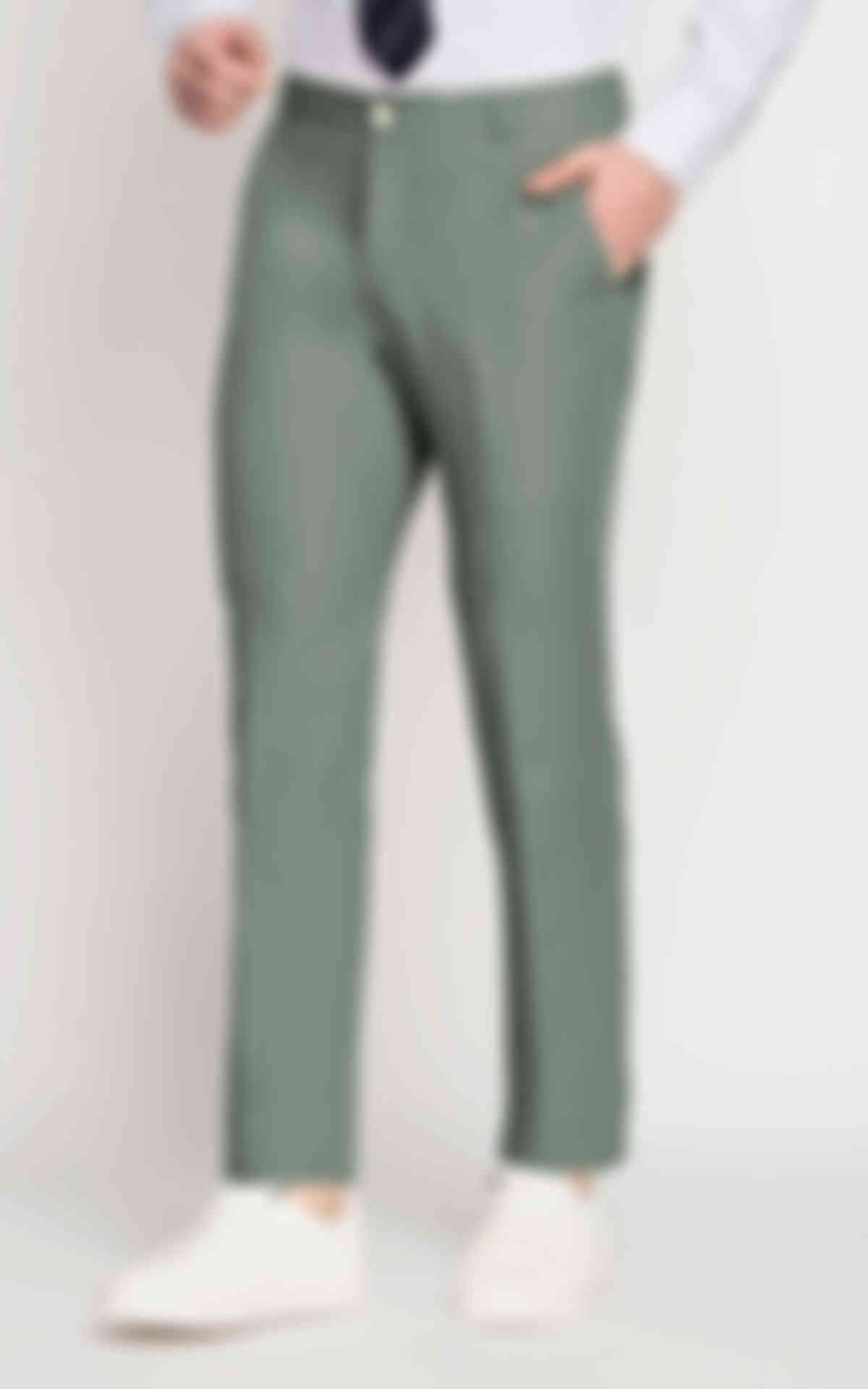 Moss Green Cotton Pants