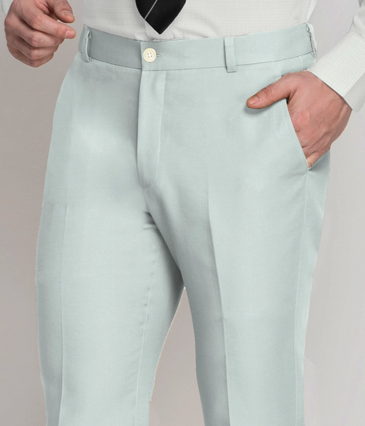 Light Mint Cotton Pants-1