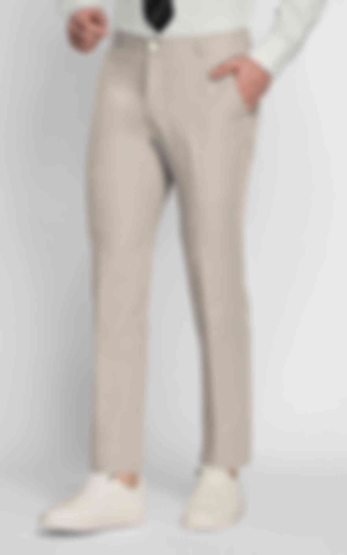 Muted Beige Cotton Pants