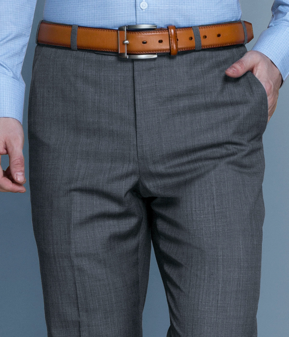 Milan Grey Nailhead Pants-1