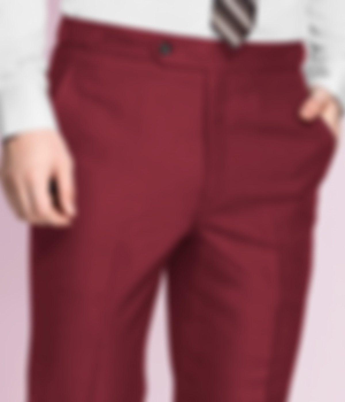 California Cherry Red Wool Pants-1