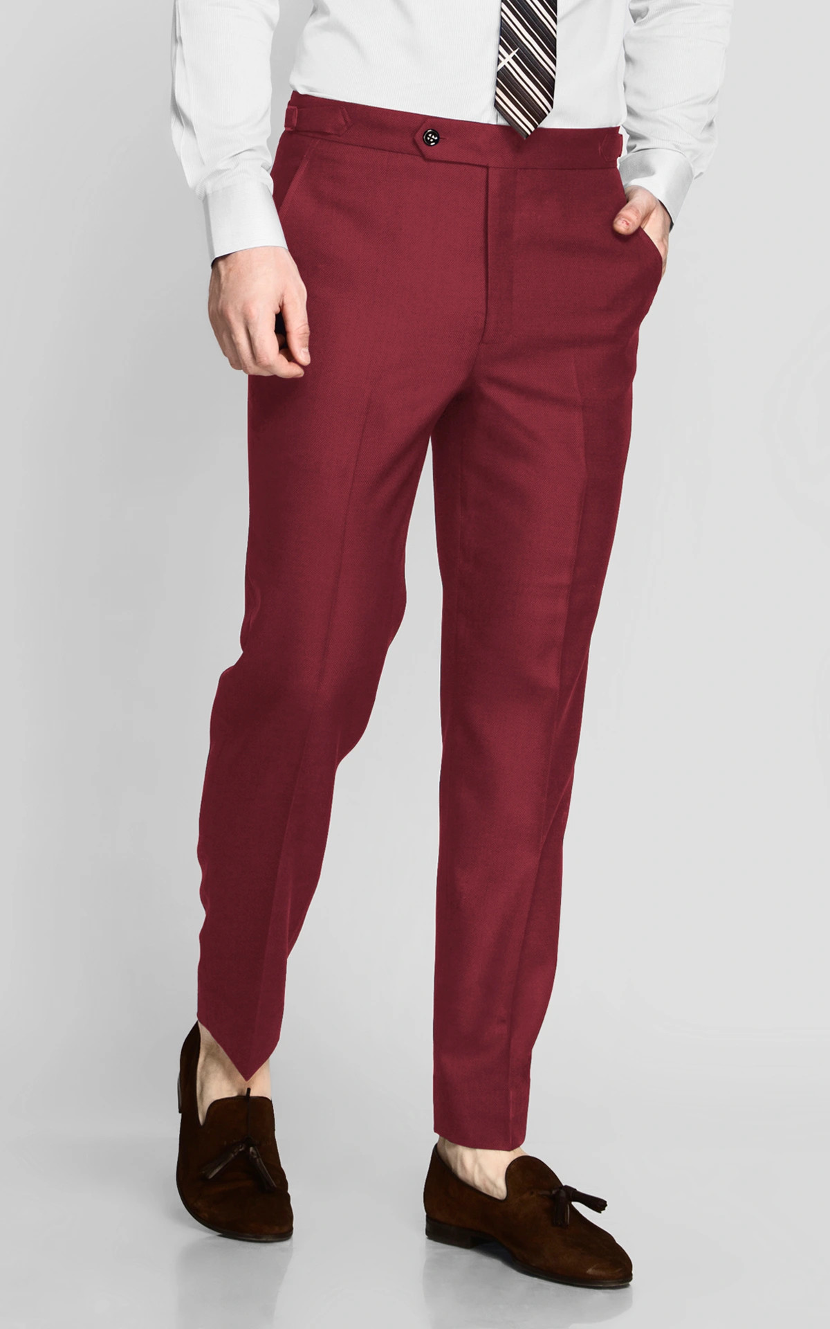 California Cherry Red Wool Pants
