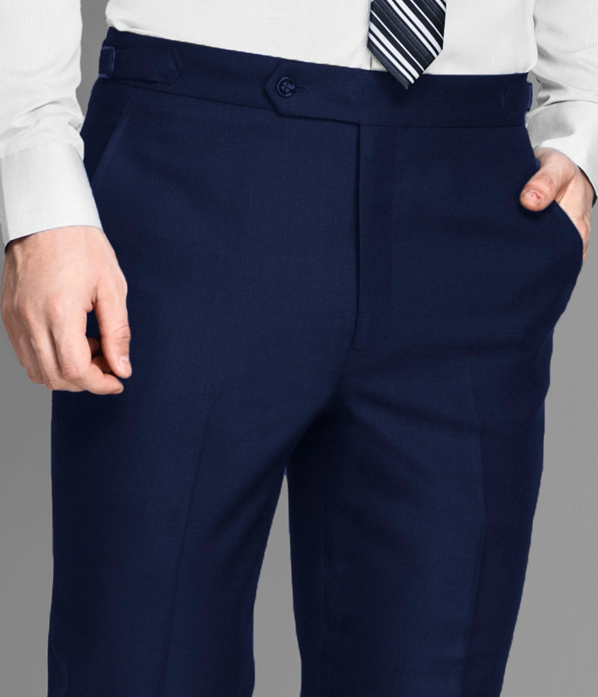 Lincoln Square Blue Birdseye Pants-1