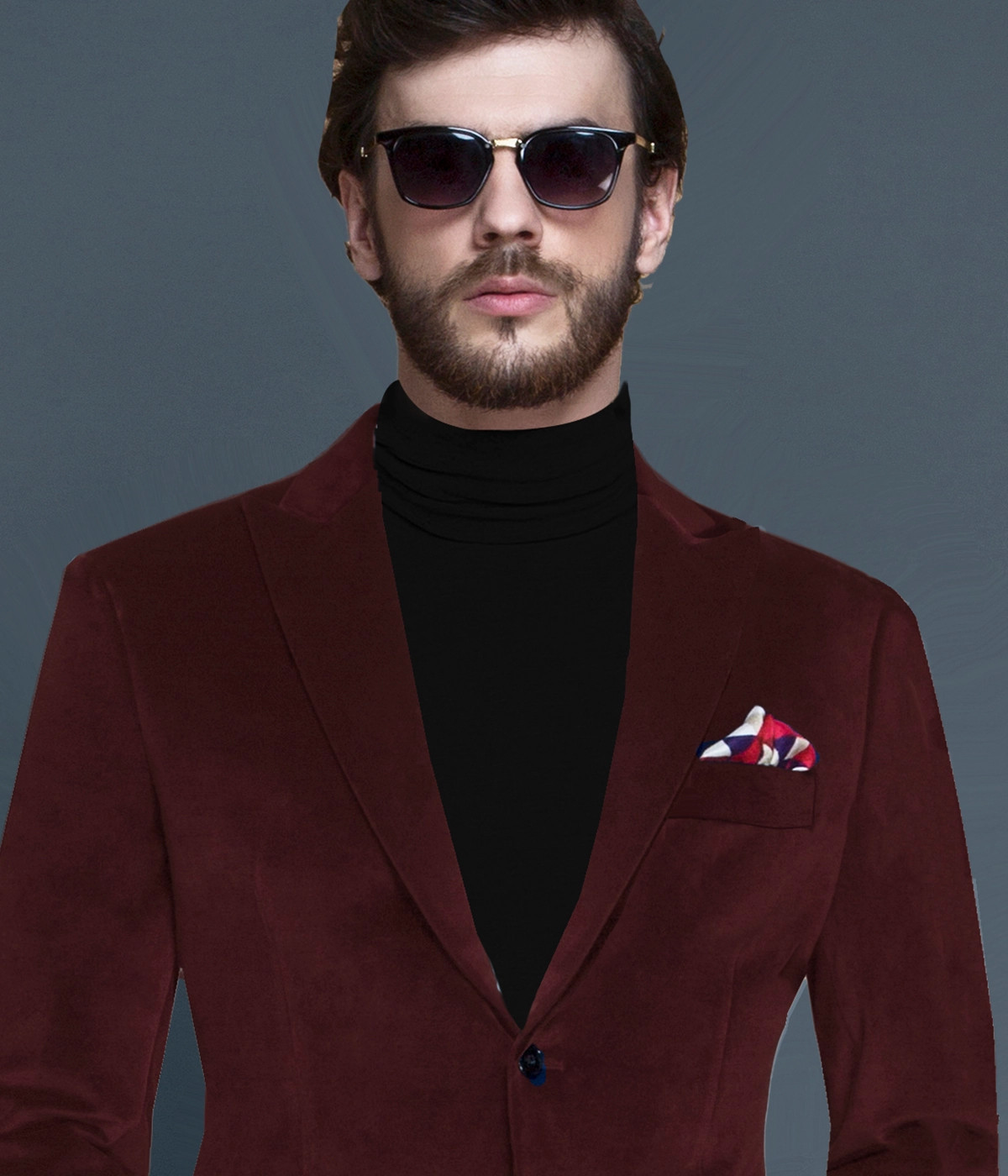 Brick Velvet Blazer-1