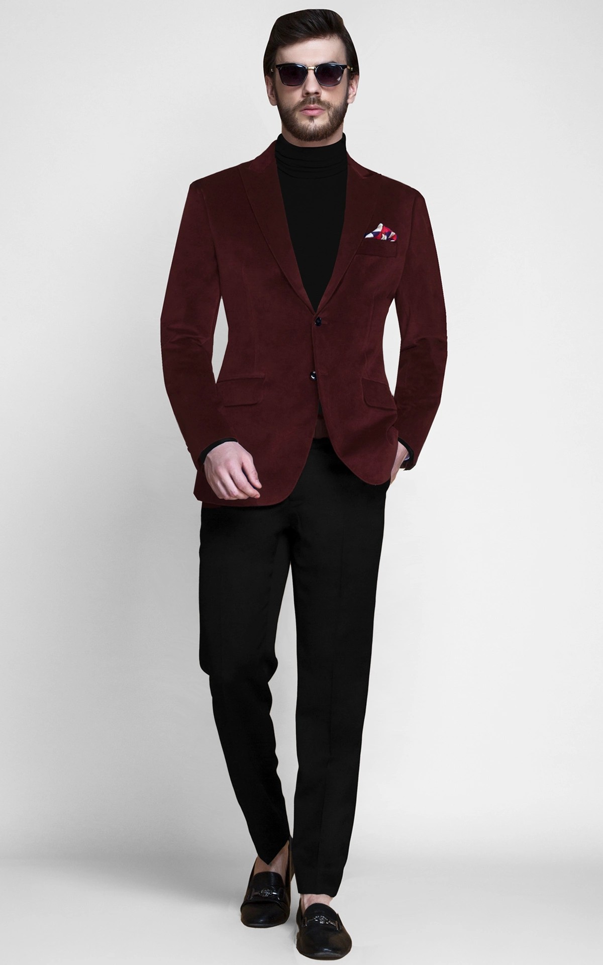 Brick Velvet Blazer