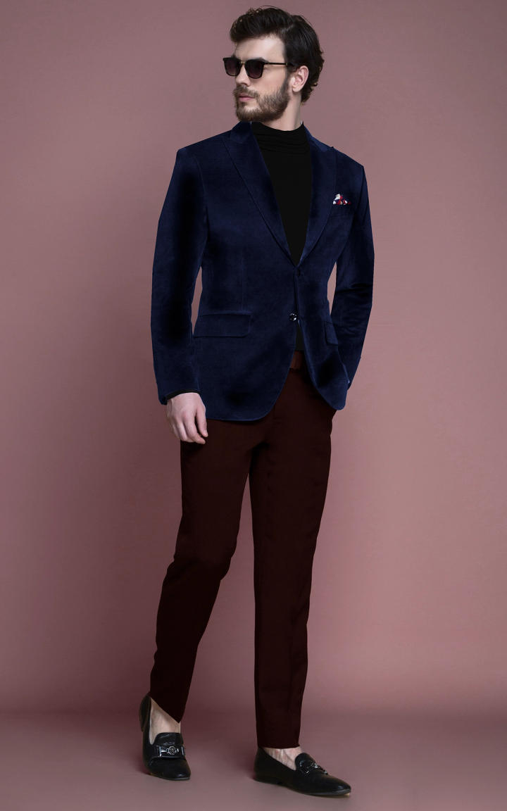 Rockefeller Blue Velvet Blazer image