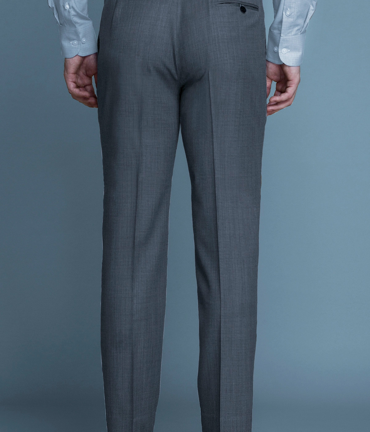 Gray Wool Custom Pants- view-1