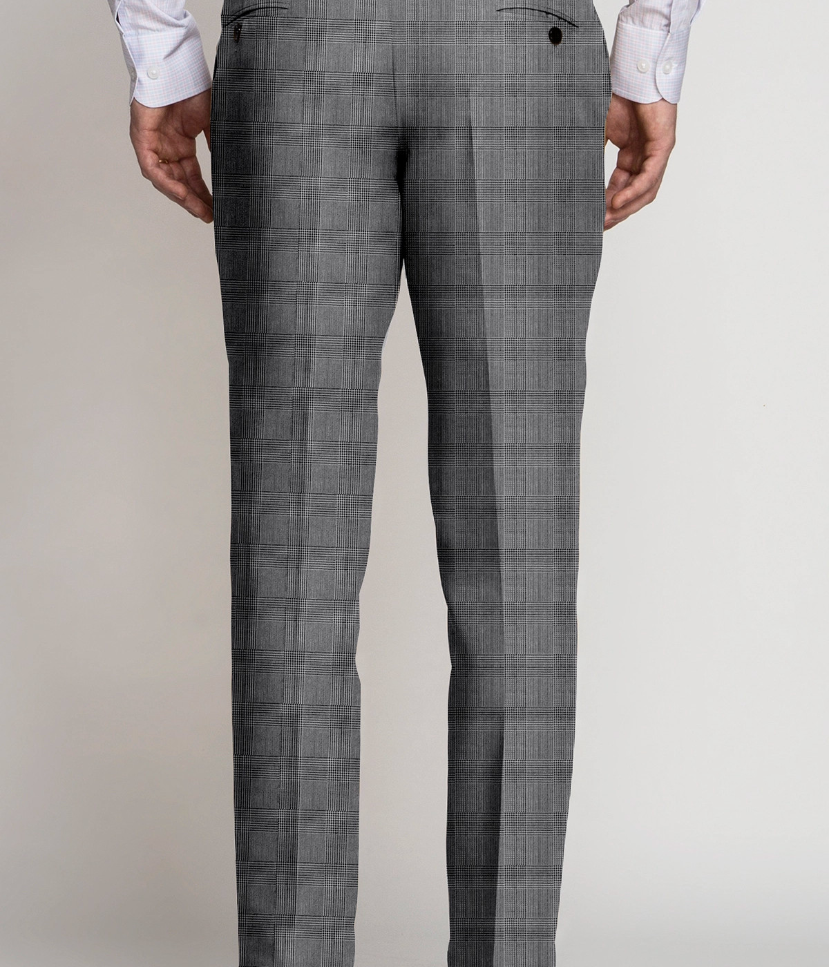 Austin Gray Plaid Houndstooth Pants- view-1