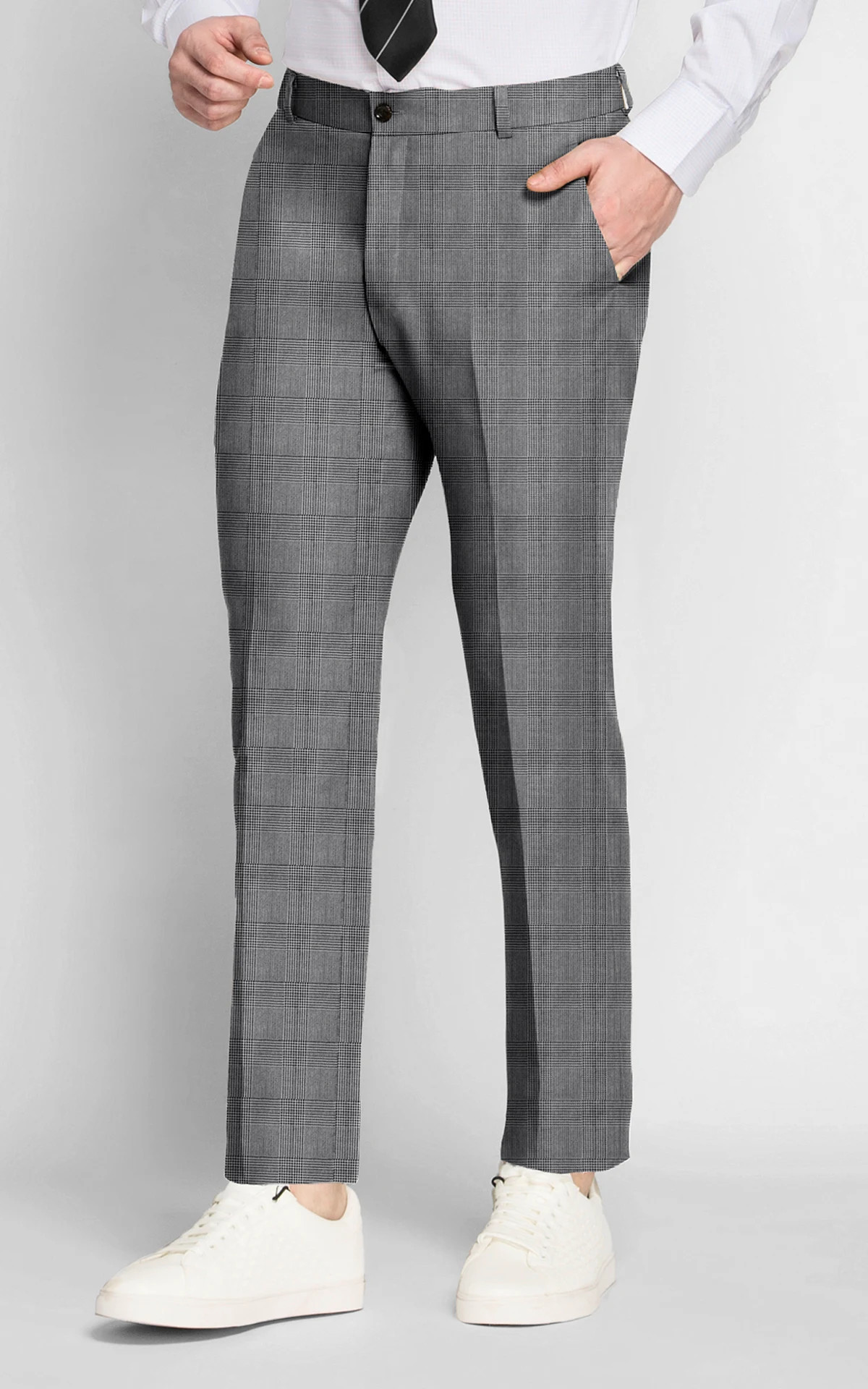 Austin Gray Plaid Houndstooth Pants