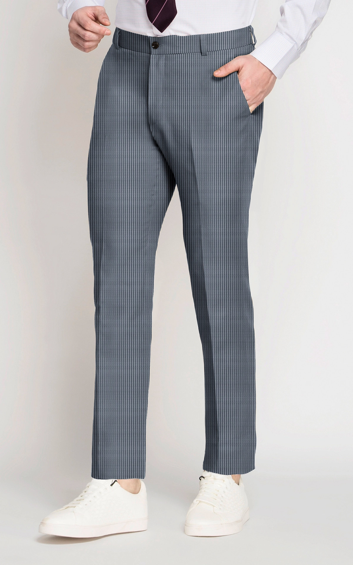 2022 Casual High Waist Straight Striped Pants Men Versatile Business Formal  Trousers Pant For Man Italian Men's Social Trousers - Suit Pants -  AliExpress