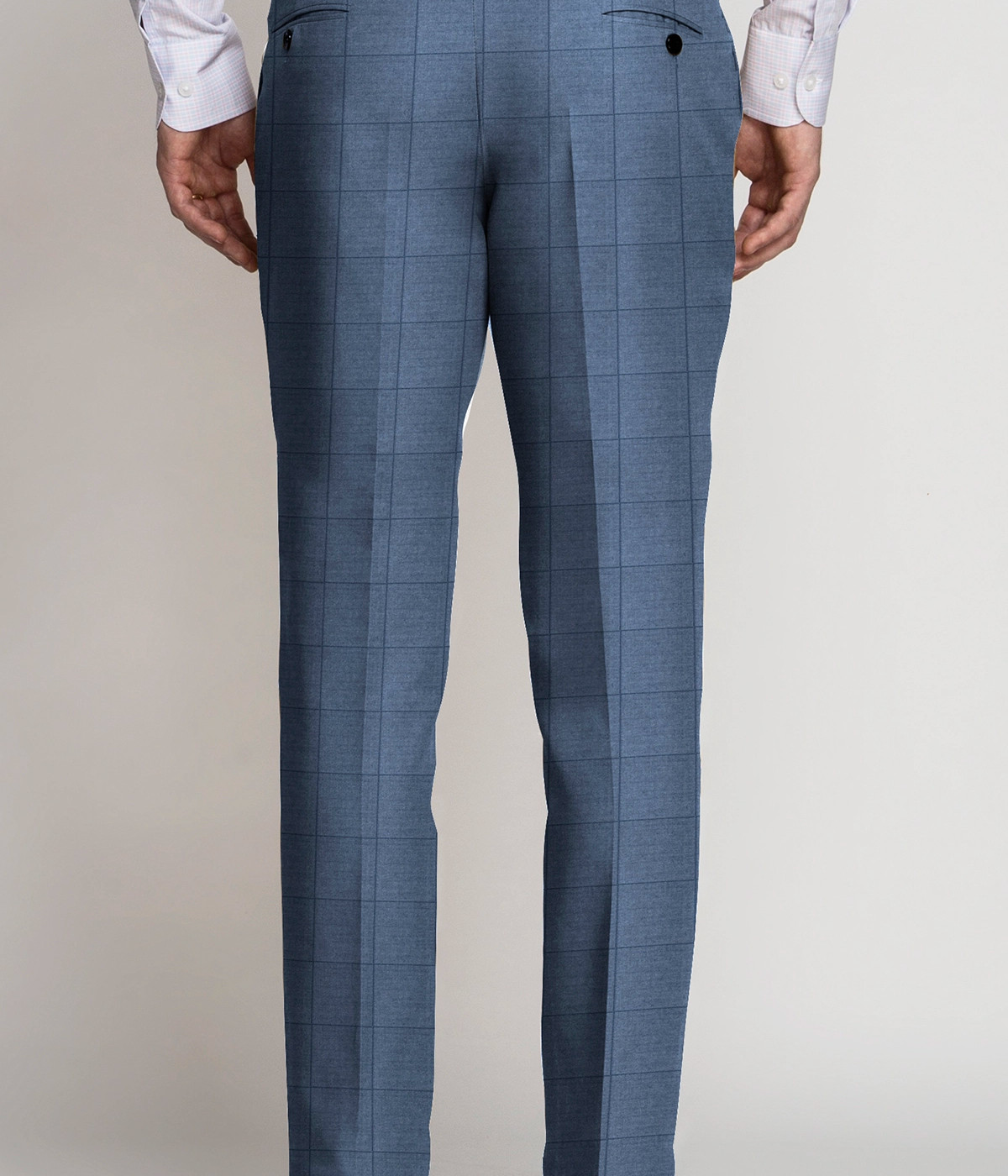 Pittsburgh Blue Windowpane Checks Pants- view-1