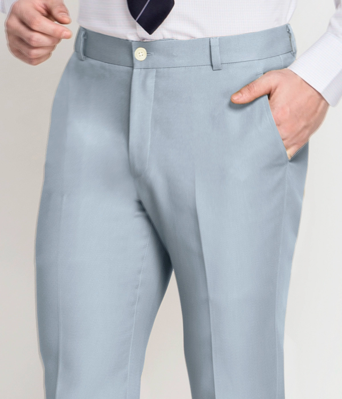 Carmel Light Blue Vegan Pants-1