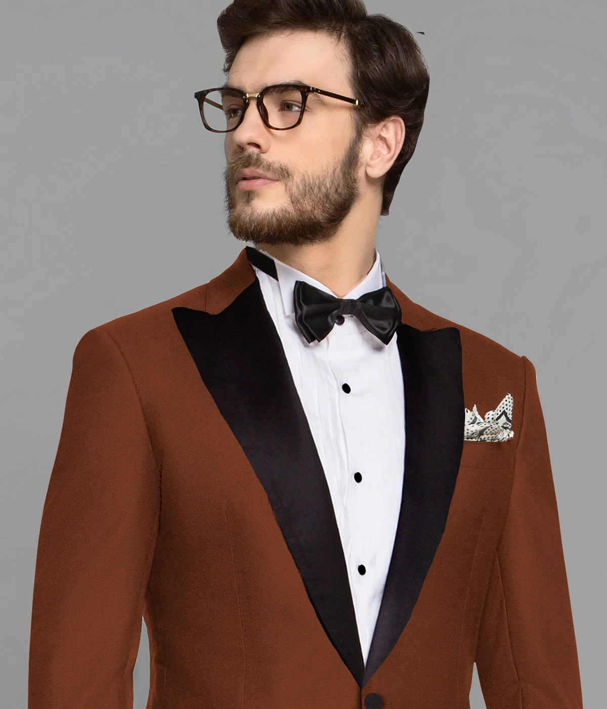 Burnt Rust Wool Tuxedo-1