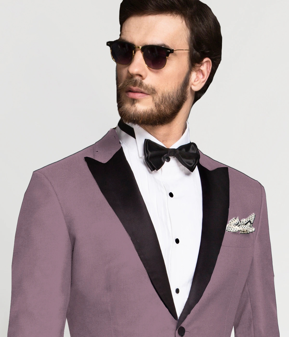 Mauve Purple Wool Tuxedo-1