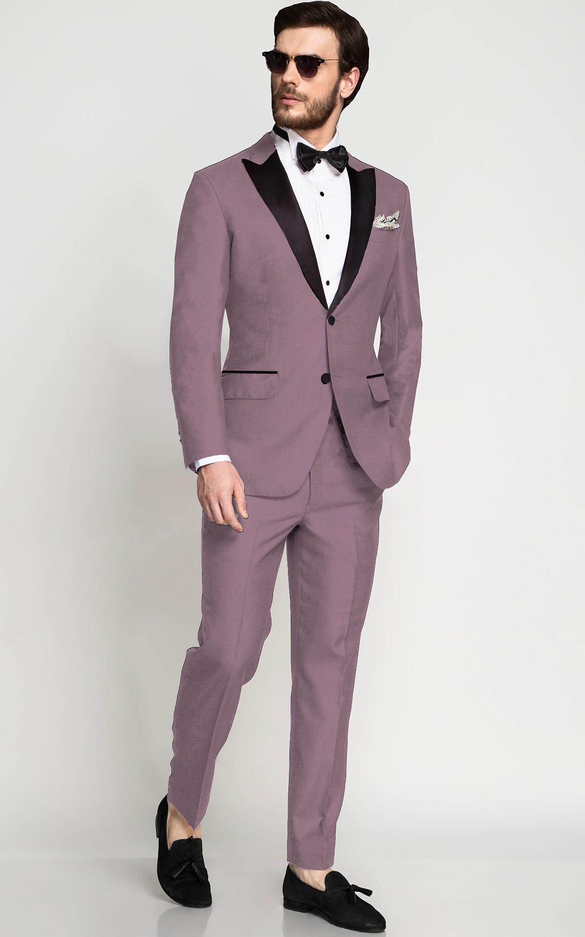 Mauve Purple Wool Tuxedo