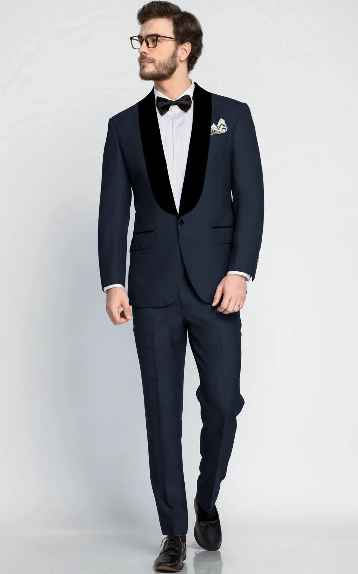 Manhattan Deep Navy Wool Tuxedo image