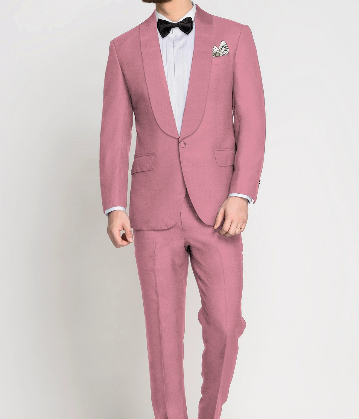 Portofino Pink Wool Tuxedo- view-2