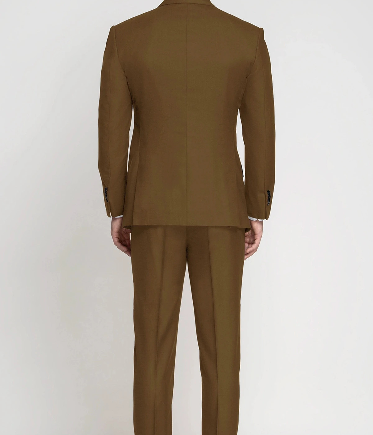 Earthy Country Brown Wool Tuxedo- view-1