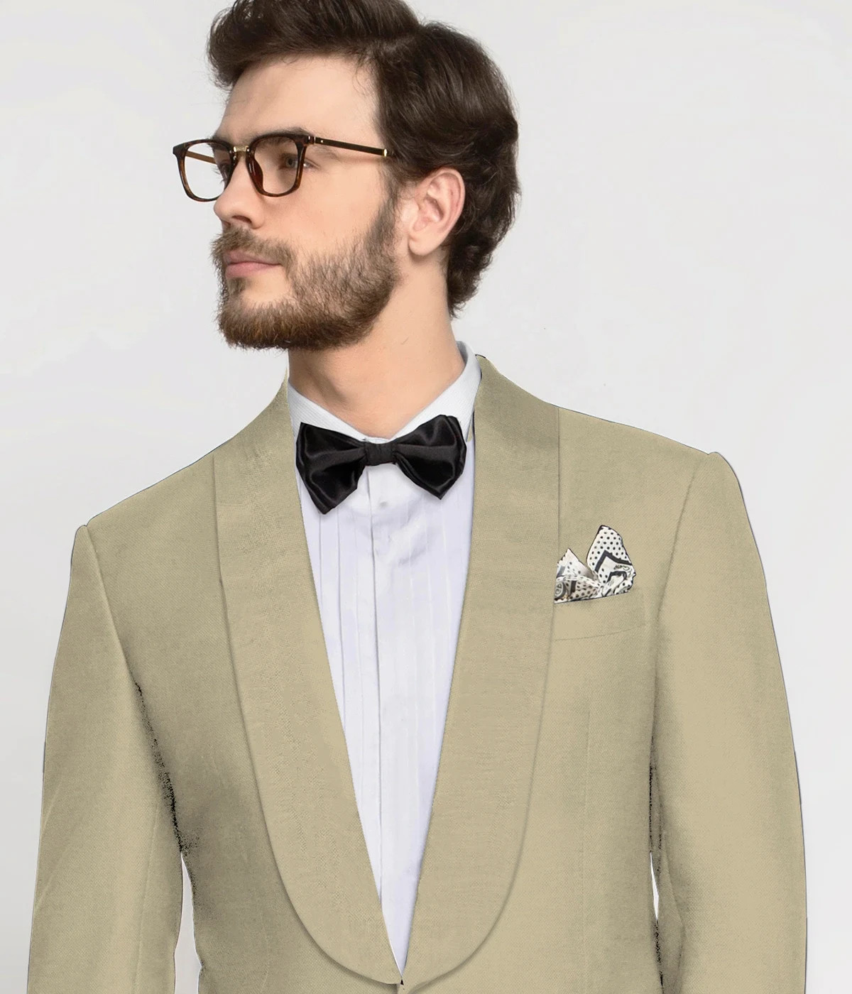 California Khaki Wool Tuxedo-1