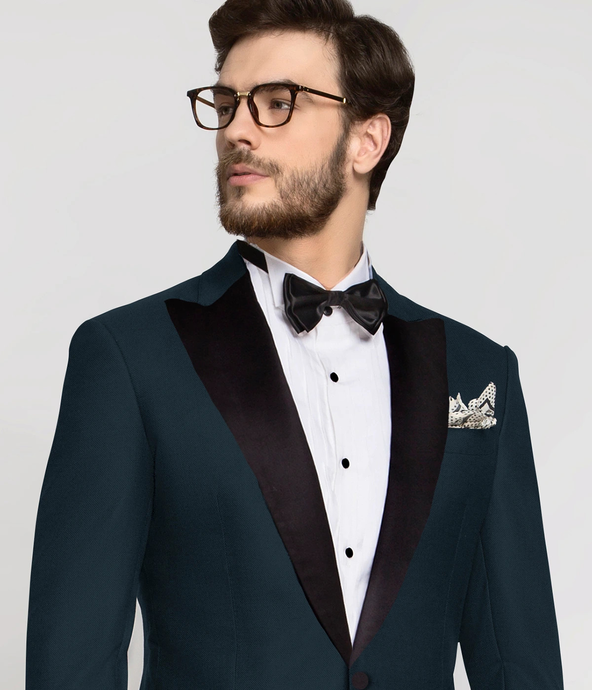 Teal Green Wool Tuxedo-1