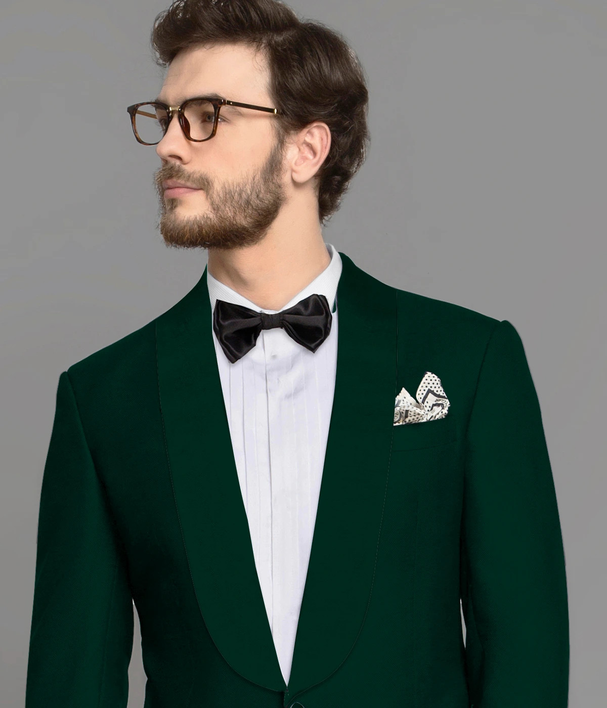 Alaska Pine Green Wool Tuxedo-1