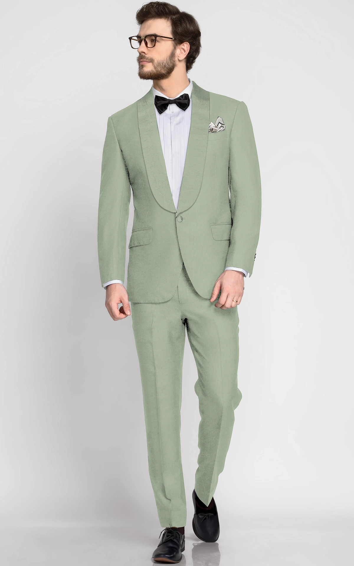 Dusty Sage Green Wool Tuxedo