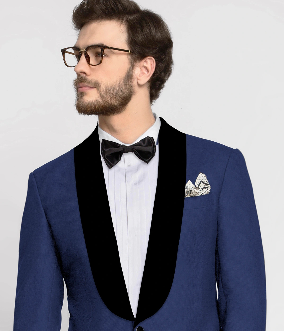 Phoenix Royal Blue Wool Tuxedo-1