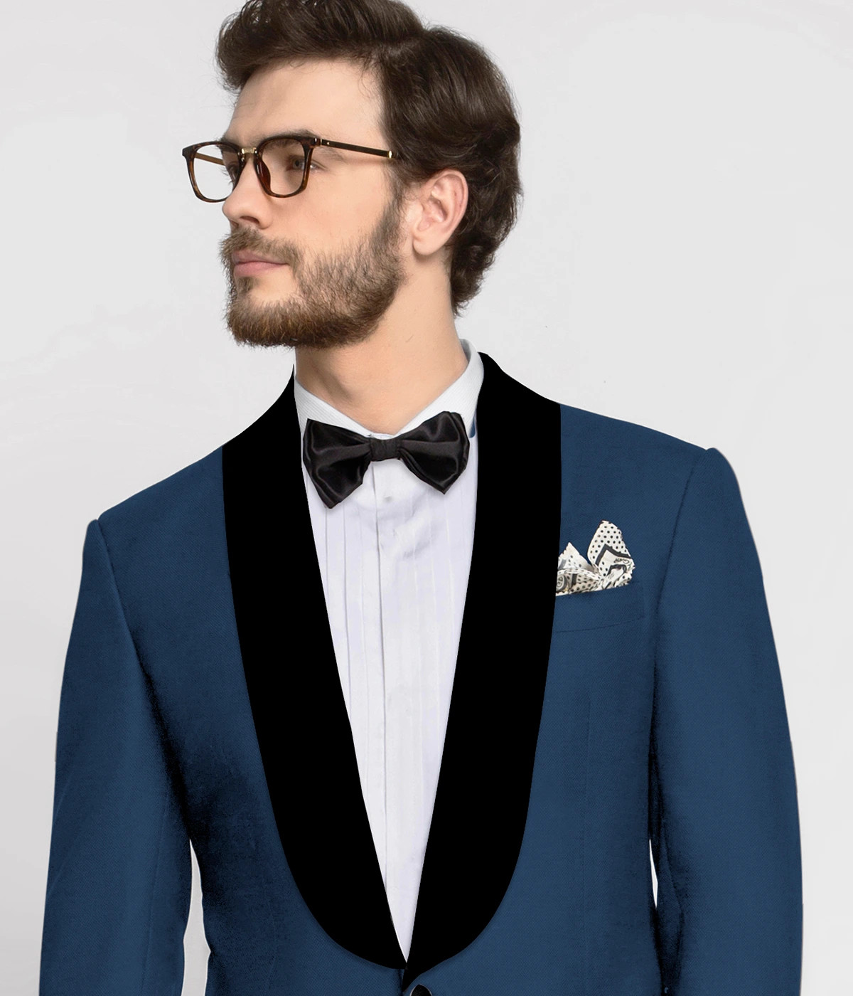 Misty Blue Wool Tuxedo-1