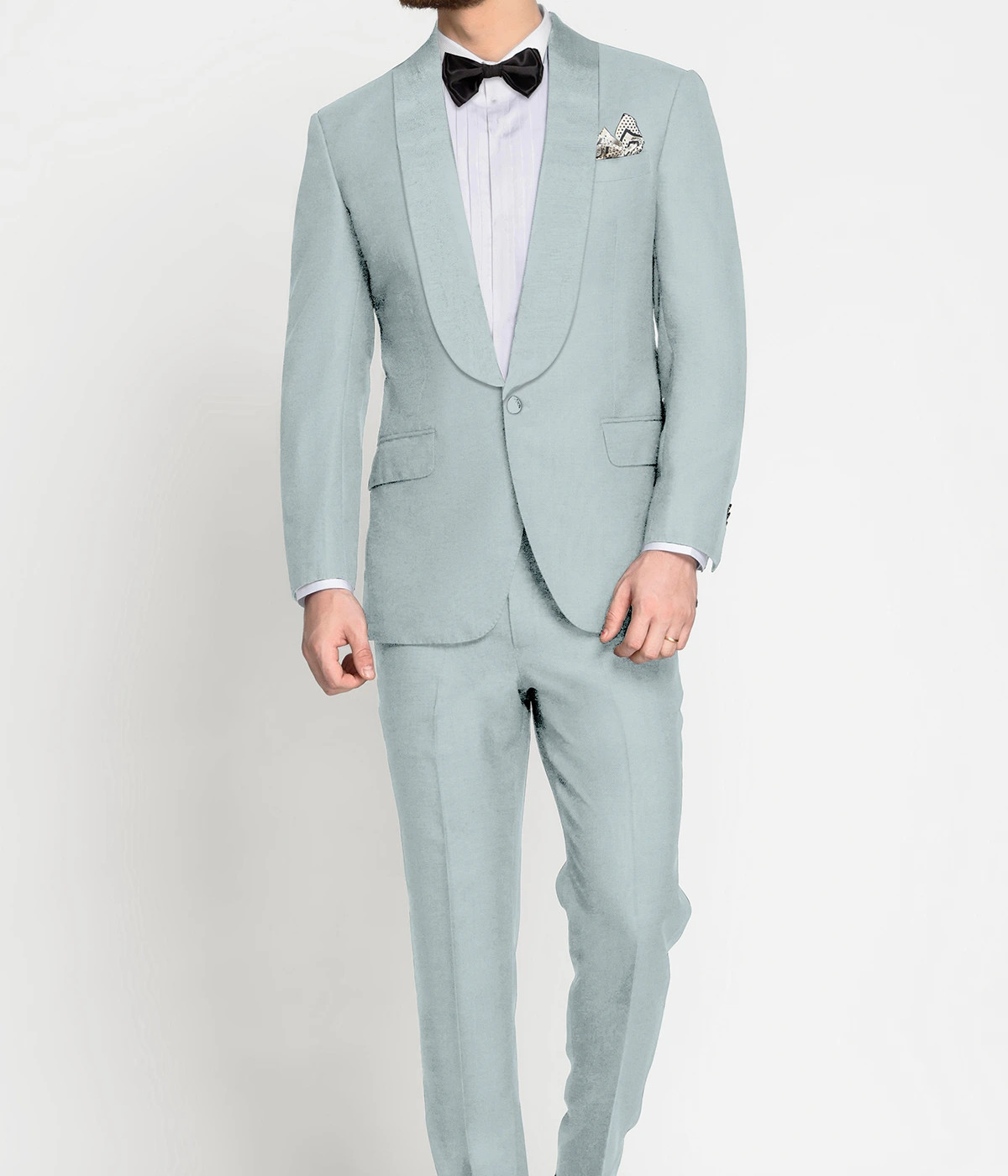 Florence Sky Blue Wool Tuxedo- view-2