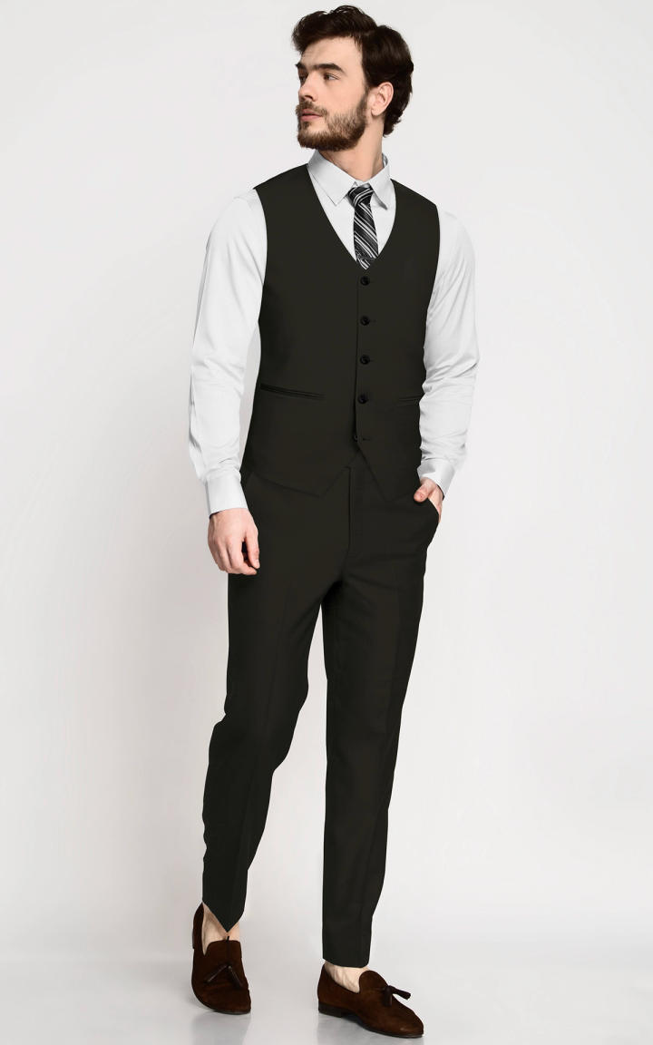 Coffee Brown Wool Vest image