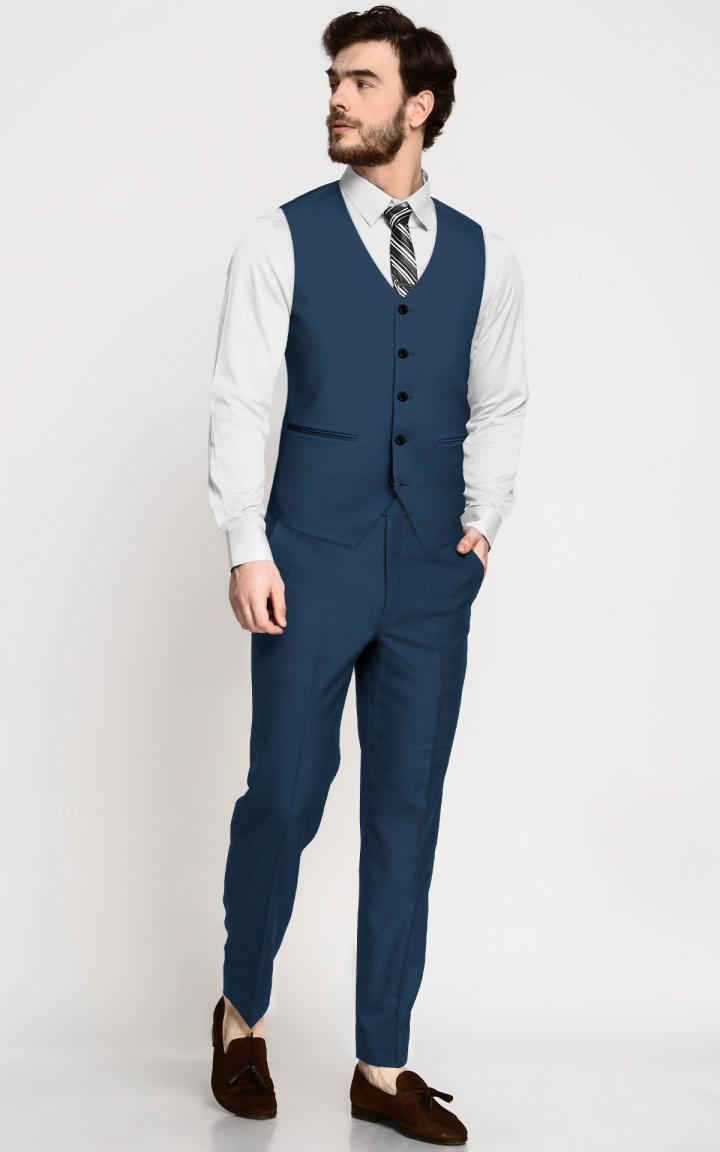 Misty Blue Wool Vest image