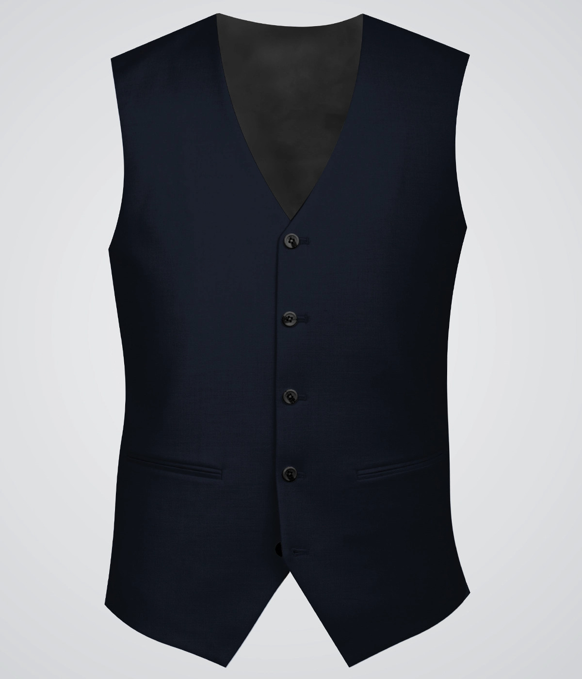 Bluish Black Wool Vest-1