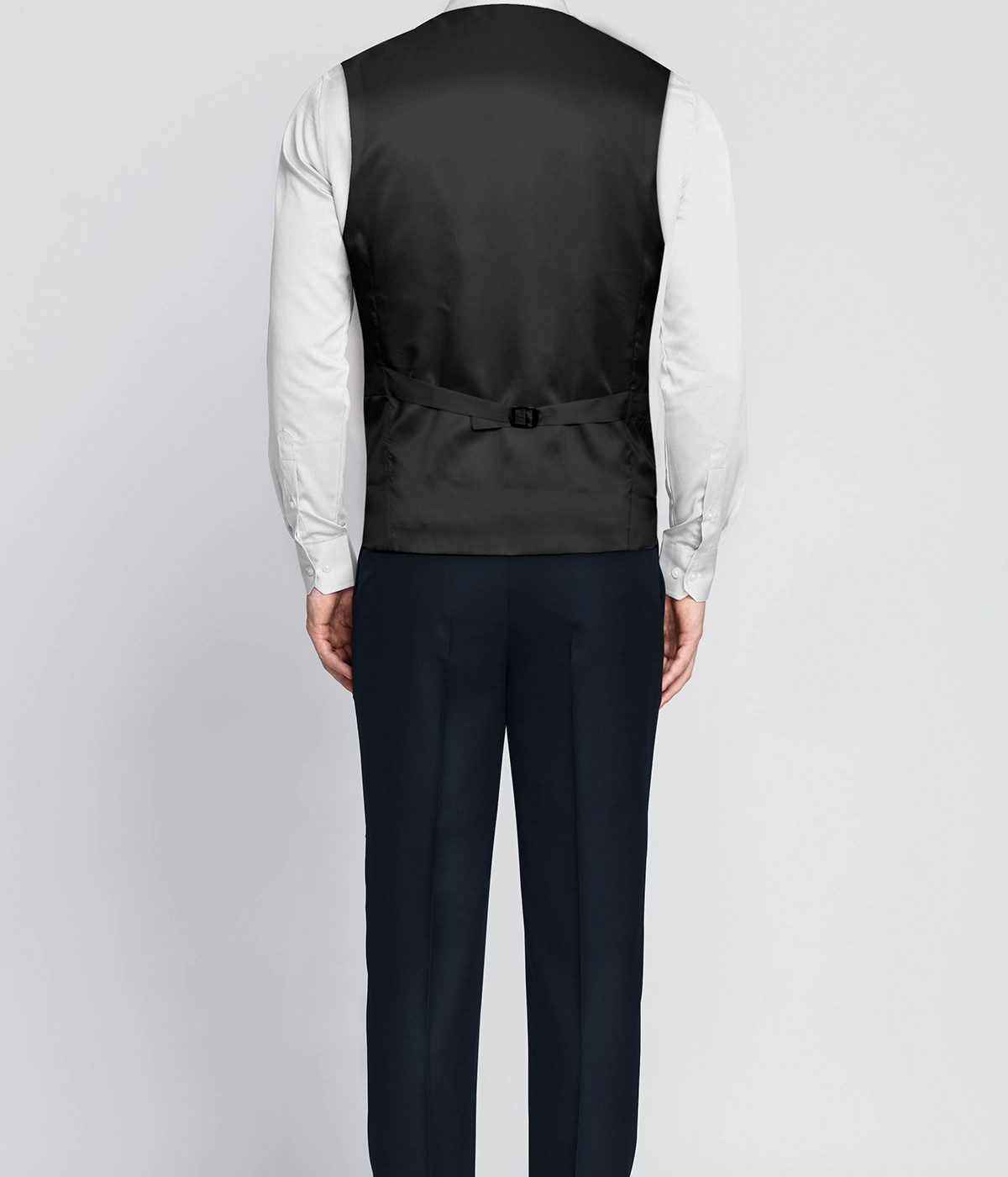 Bluish Black Wool Vest- view-1