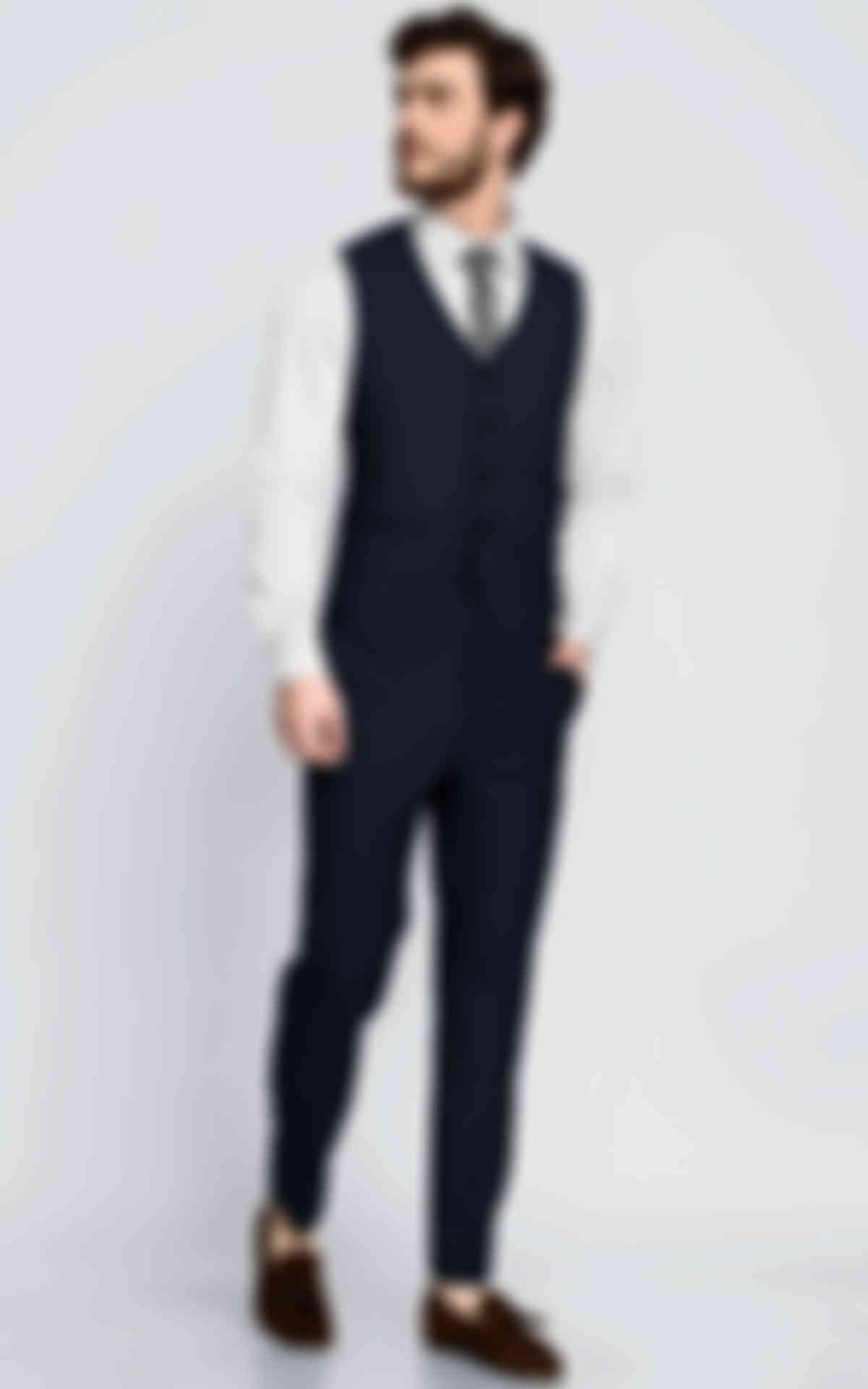 Bluish Black Wool Vest image