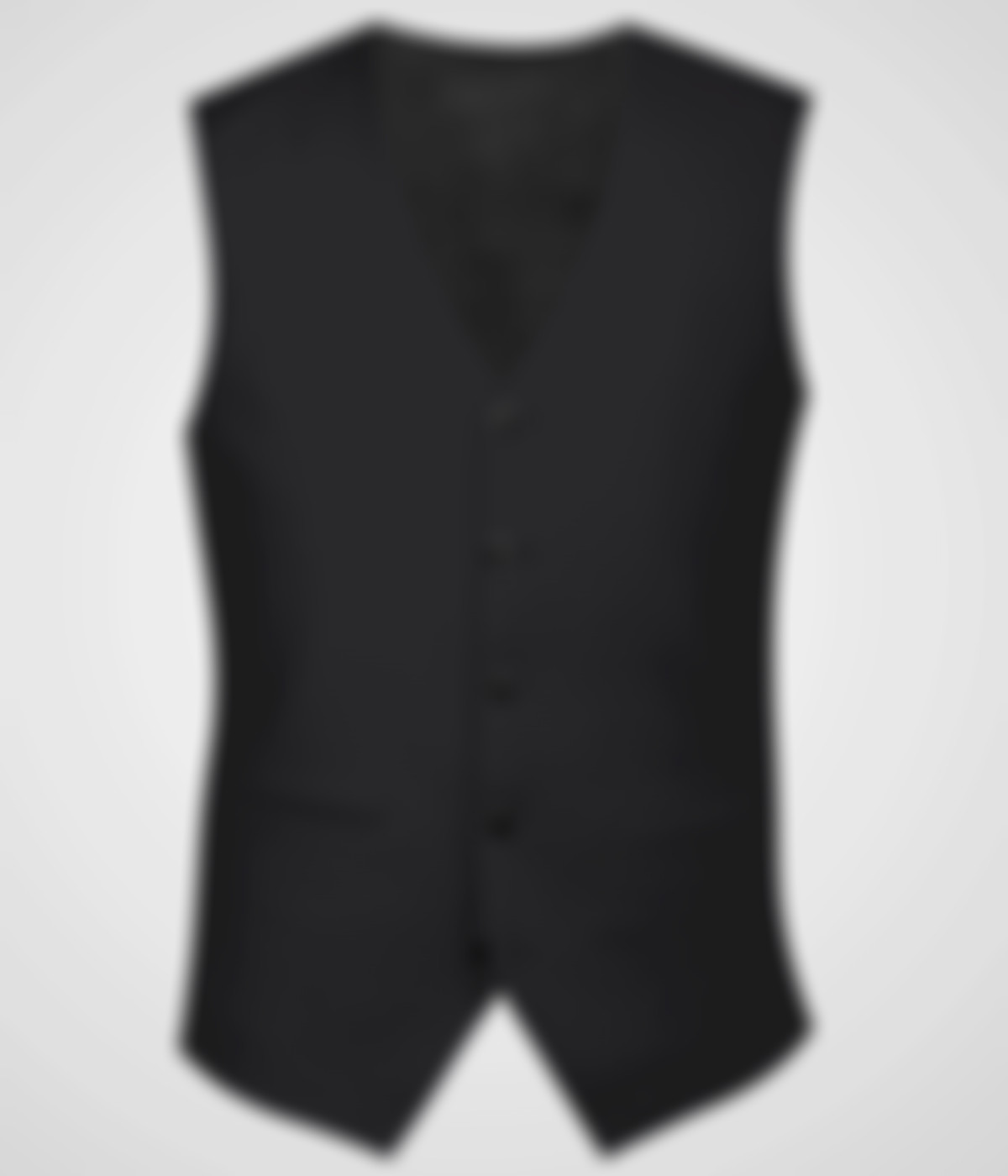 Deep Black Wool Vest-1