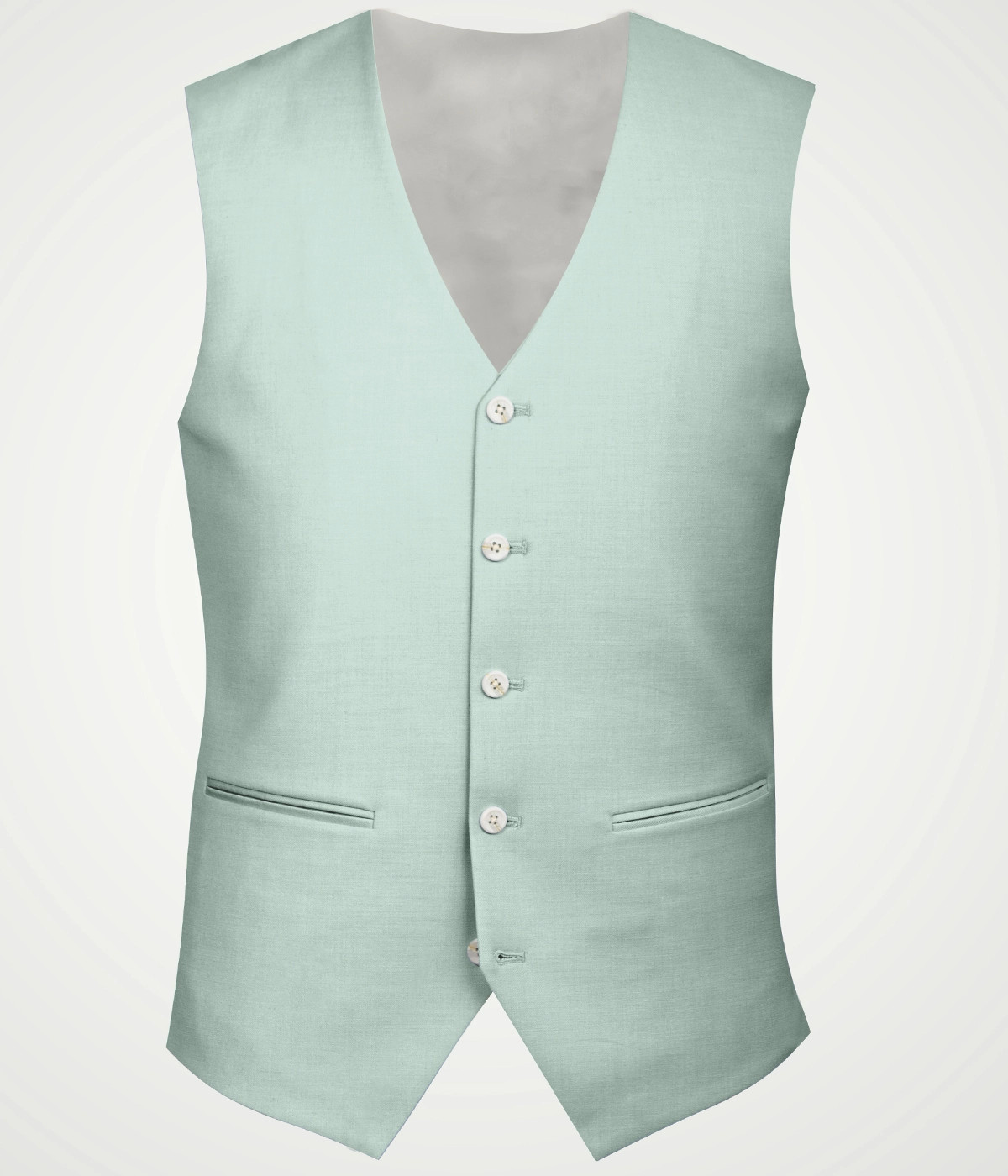 Vermont Pastel Mint Wool Vest-1