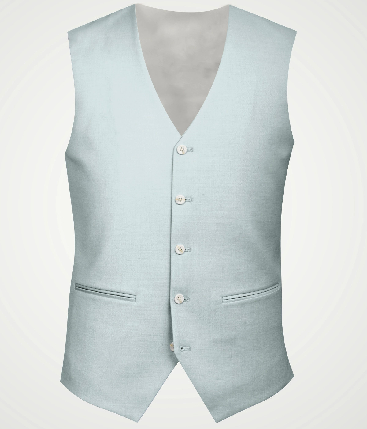 Pastel Sky Blue Wool Vest-1
