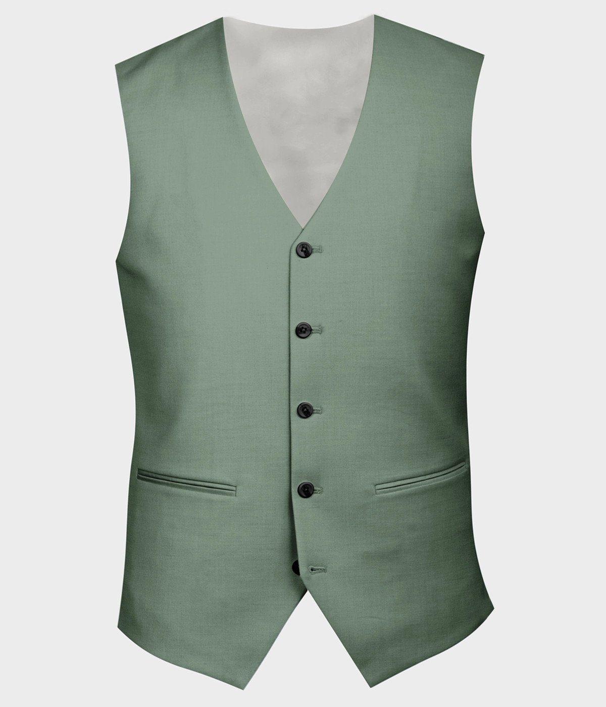 Sage Green Wool Vest-1
