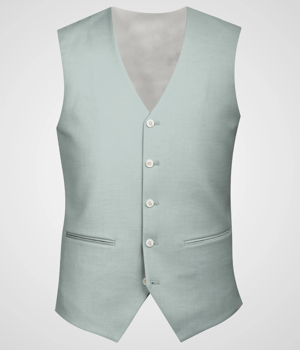 Nordic Pastel Mint Wool Vest-1