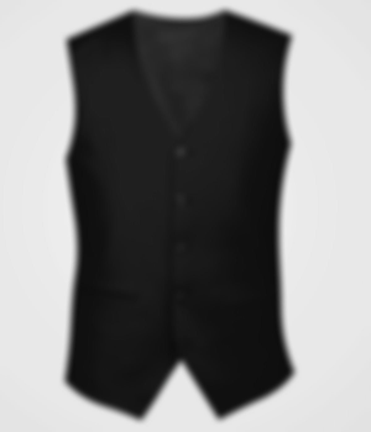 Black Classic Wool Custom Vest-1