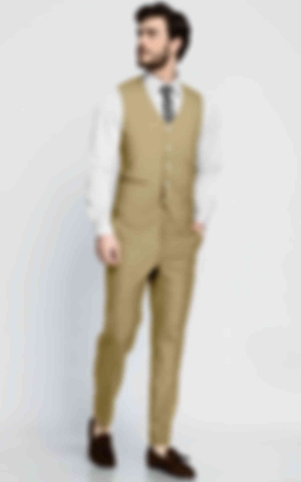 Golden Khaki Wool Vest image
