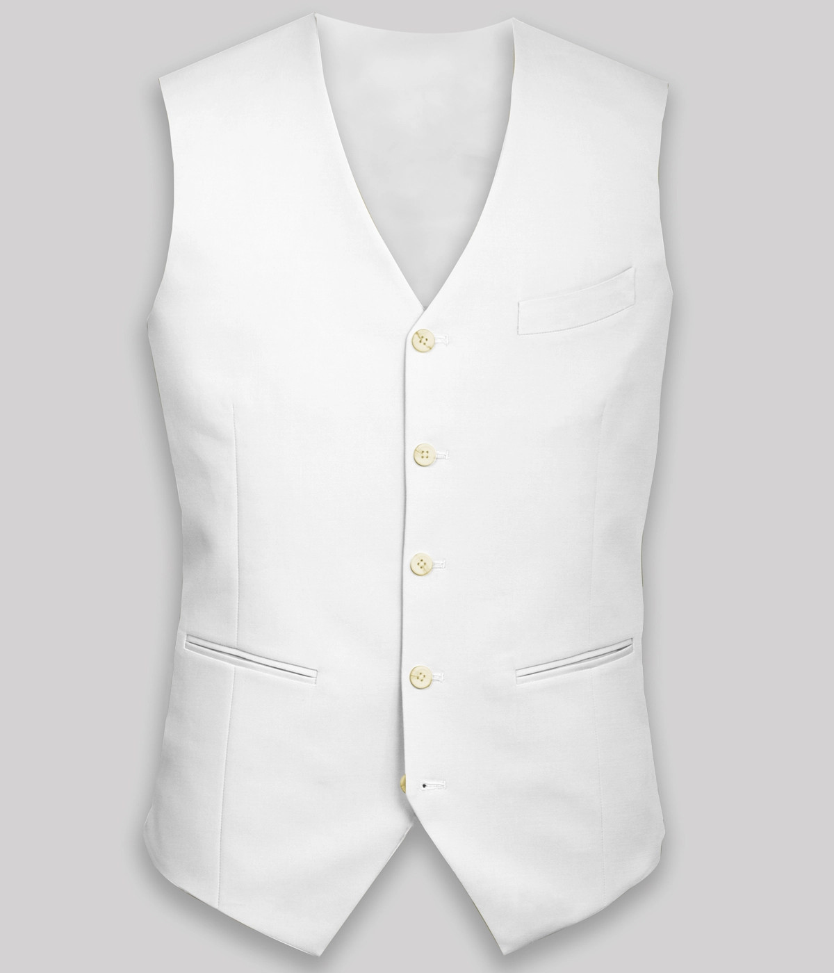 Napoli White Cotton Vest-1