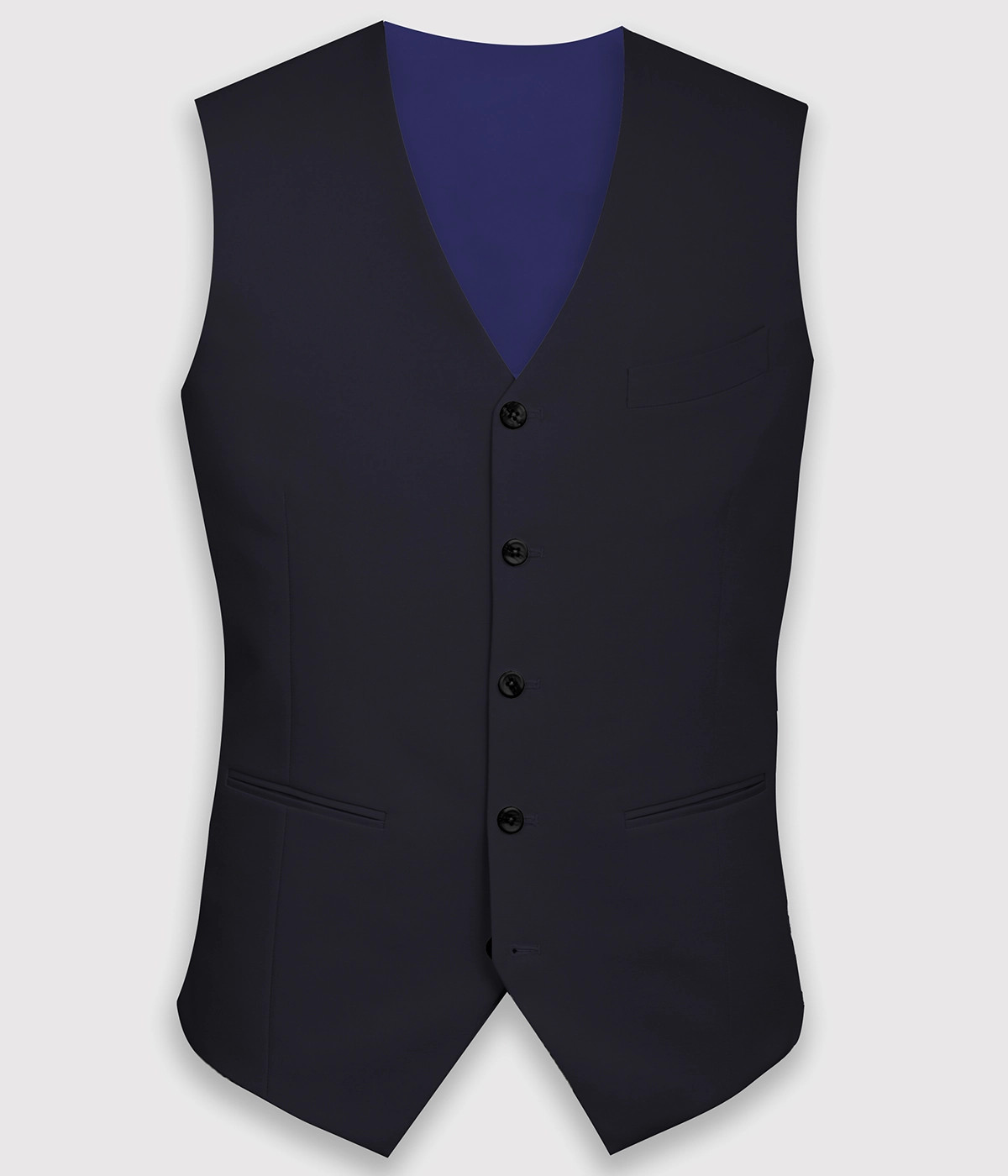 Prussian Blue Cotton Vest-1