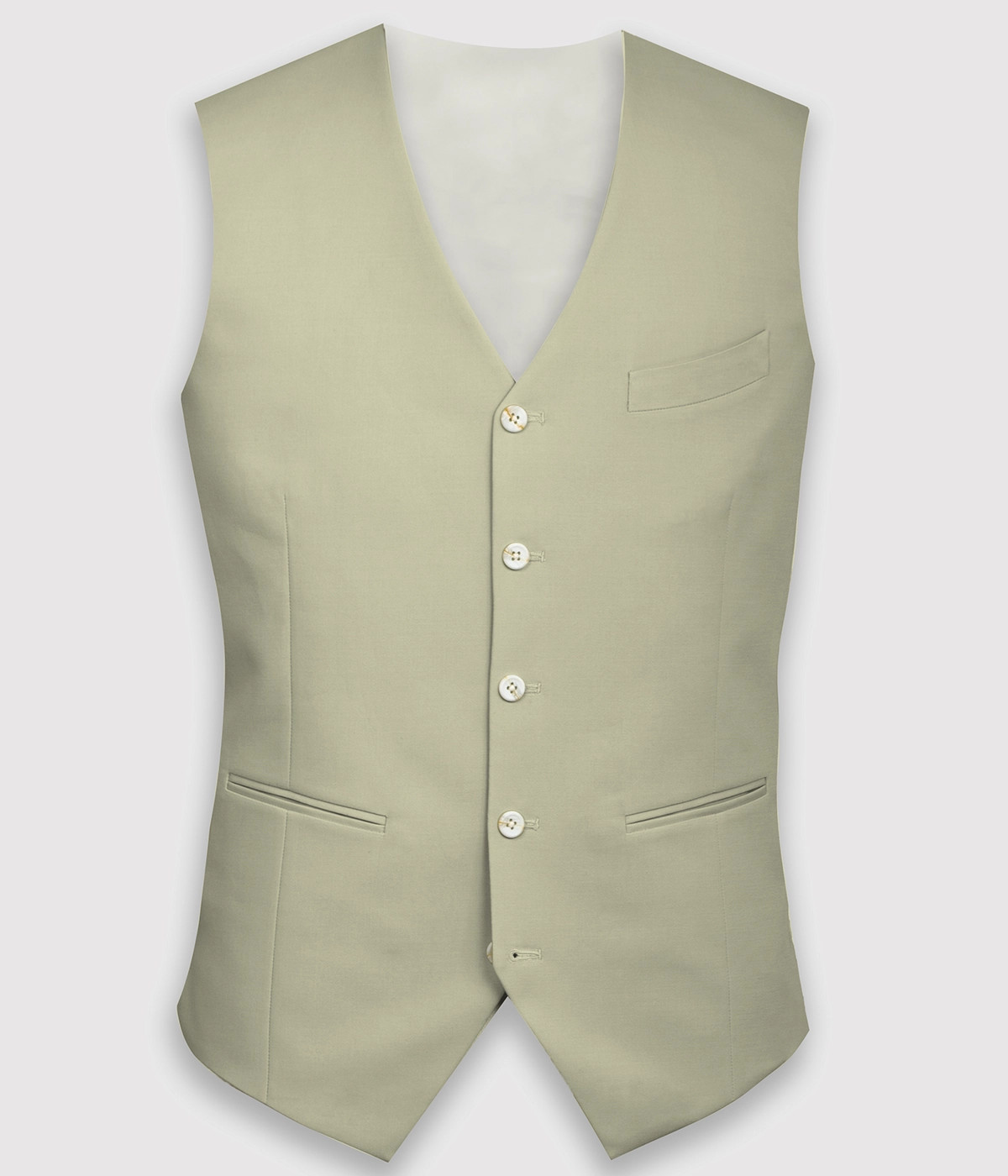 Sage Green Cotton Vest-1