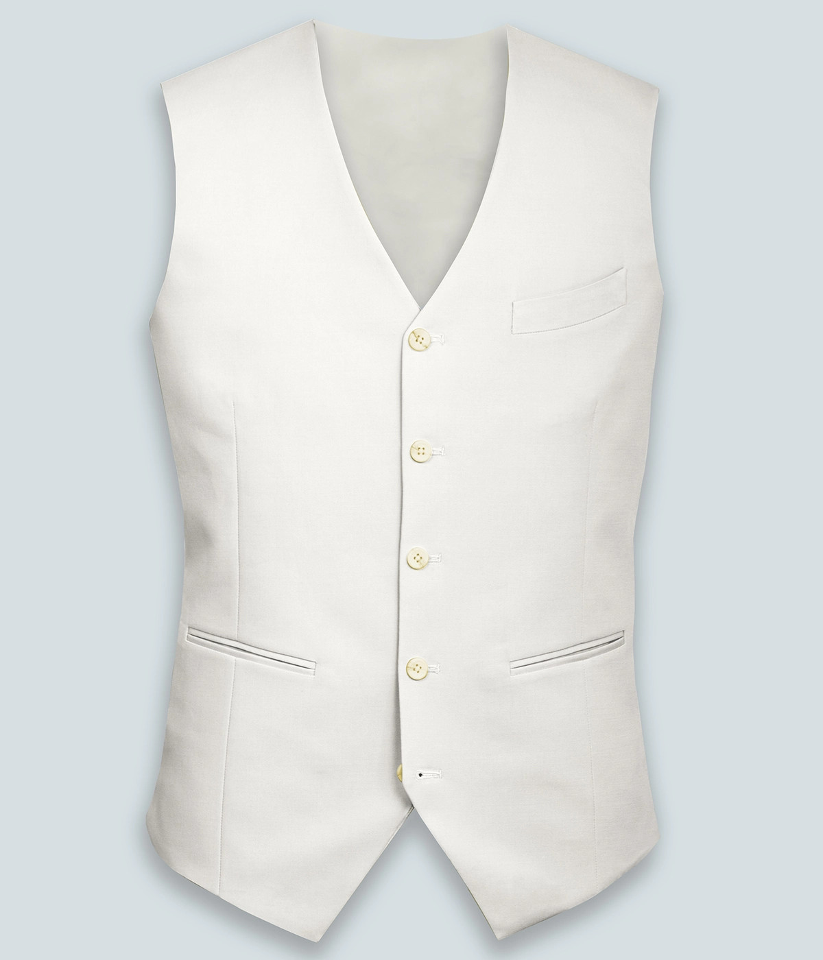Vegas Ivory Cotton Vest-1