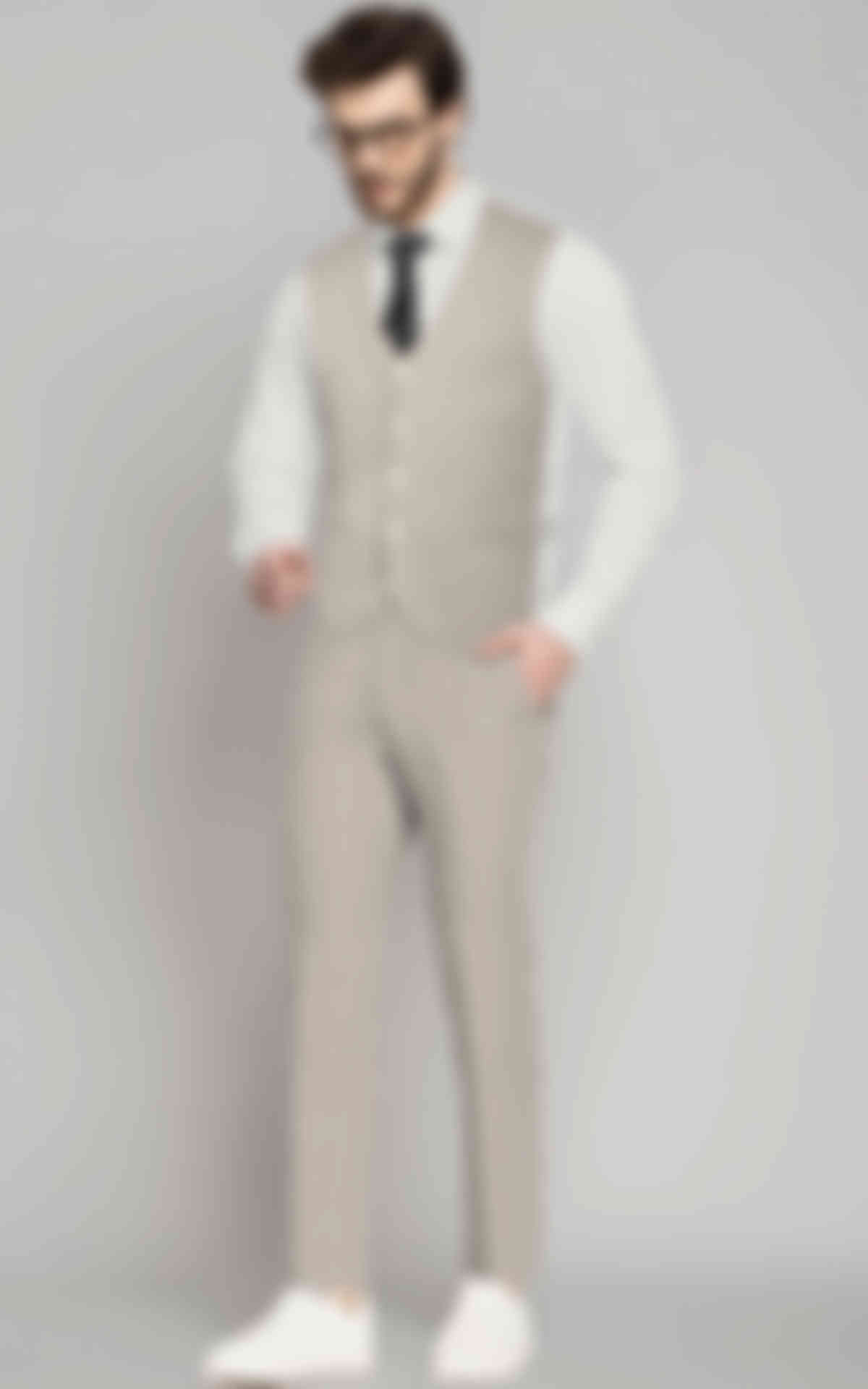 Muted Beige Cotton Vest image