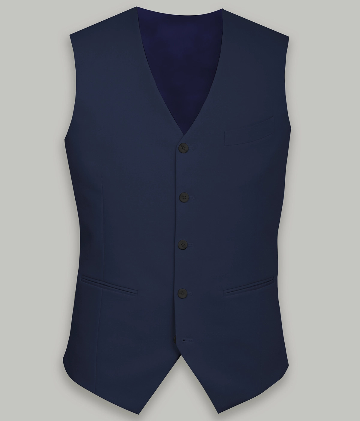 Island Blue Cotton Vest-1