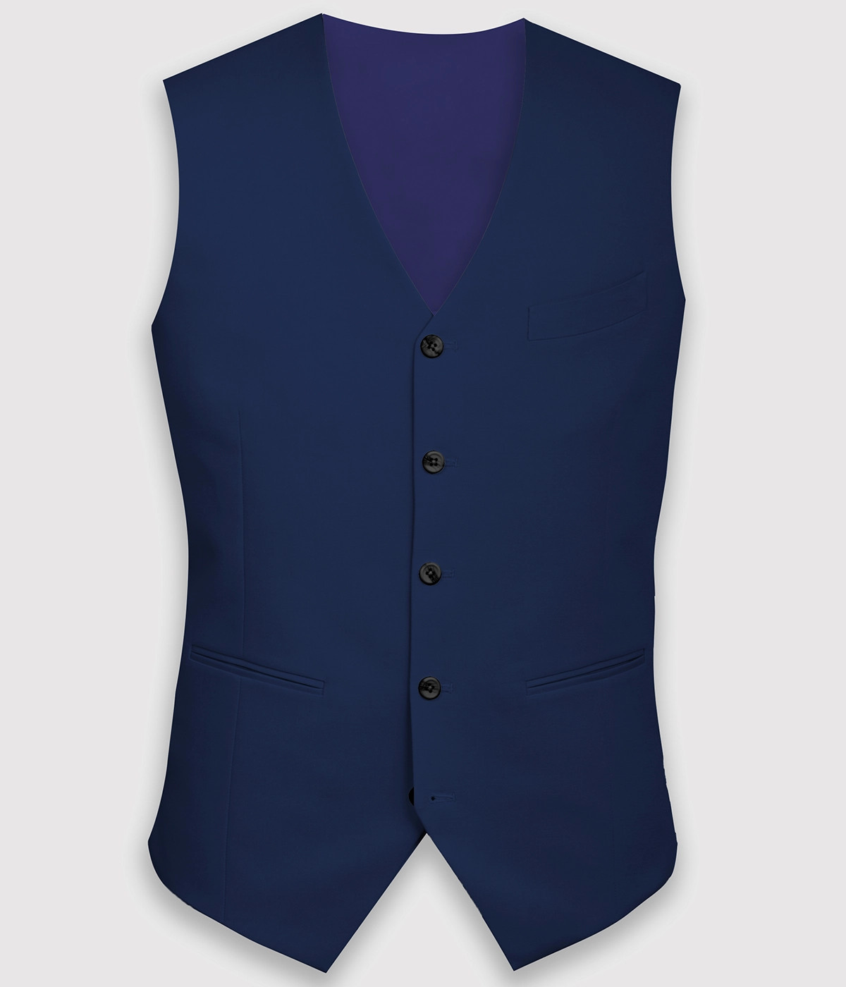 Royal Blue Cotton Vest-1